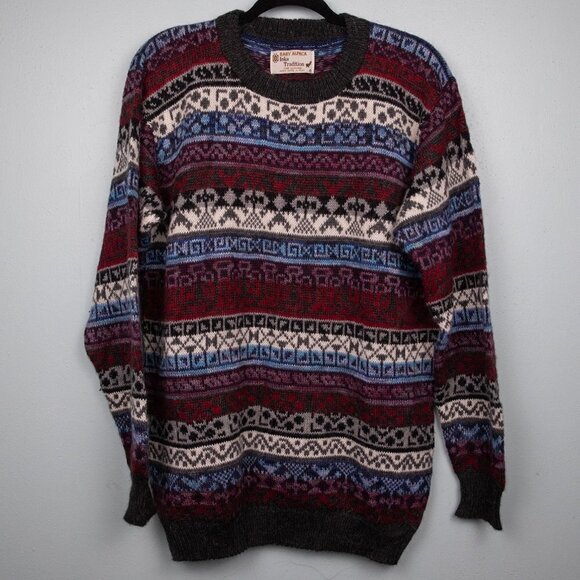 Inka Traditions Baby Alpaca Fair Isle sweater-L - Picture 1 of 4